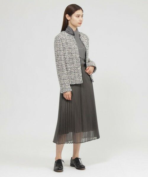 Paul Stuart / ポール・スチュアート スカート | 【Nikkei magazine/eclat掲載】【ウォッシャブル】マットオーガンジー　スカート | 詳細2