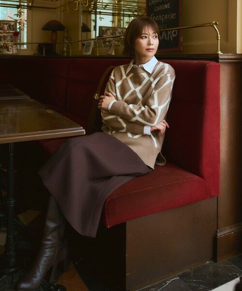 Paul Stuart / ポール・スチュアート スカート | 【Nikkei magazine掲載】ウールダブルサテン　スカート | 詳細1