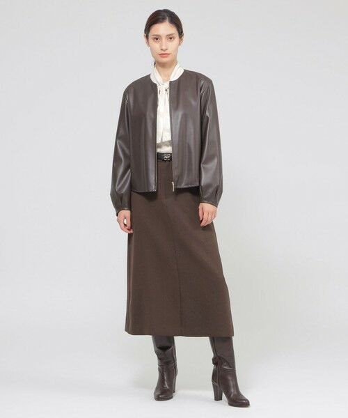 Paul Stuart / ポール・スチュアート スカート | 【Nikkei magazine掲載】ウールダブルサテン　スカート | 詳細5