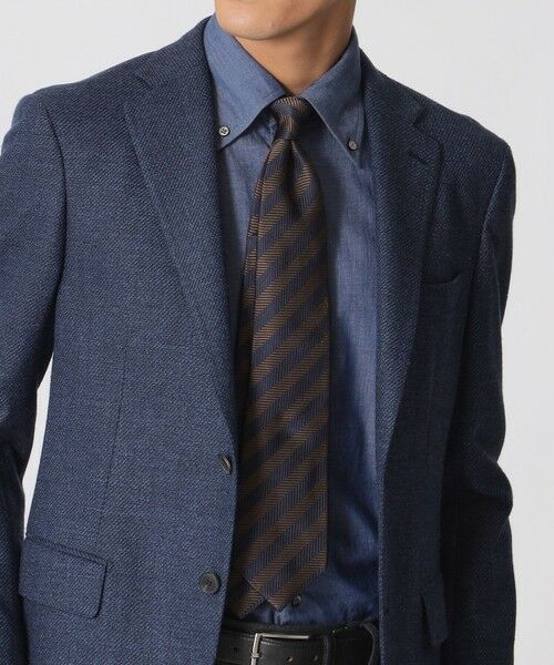 Paul Stuart / ポール・スチュアート ネクタイ | ネクタイ/へリンボンストライプ柄（西陣生地使用） | 詳細1