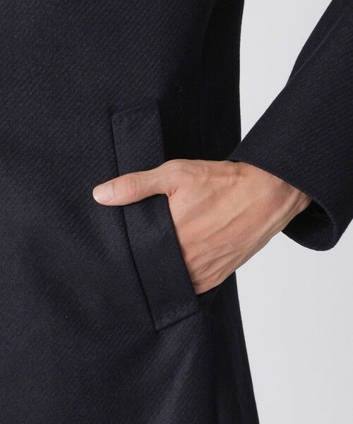 カシミヤ100✨️ポールスチュアート XL ステンカラーコート マキシ 黒 HOUSTON】カシミヤ混スタンドカラーコート （その他アウター