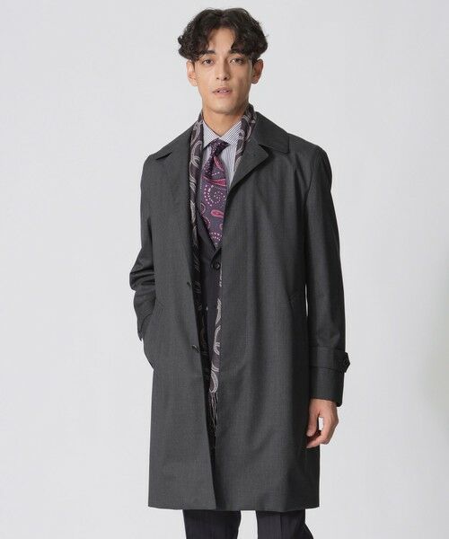 Paul Stuart / ポール・スチュアート その他アウター | 【はっ水/防風】【QUINTESSENTIAL】【MADISON】オリジナルトップツイルウールバルマカーンコート(グレー系4)