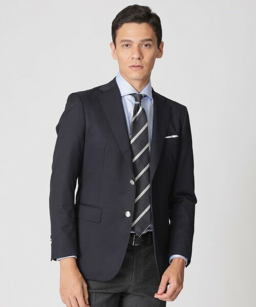 Paul Stuart/ポール・スチュアート 【QUITESSENTIAL】2/1ツイル シングル2ボタンブレザー ネイビー1 48 Paul Stuart/ポール・スチュアート 【QUITESSENTIAL】2/1ツイル シングル2ボタンブレザー ネイビー1 48