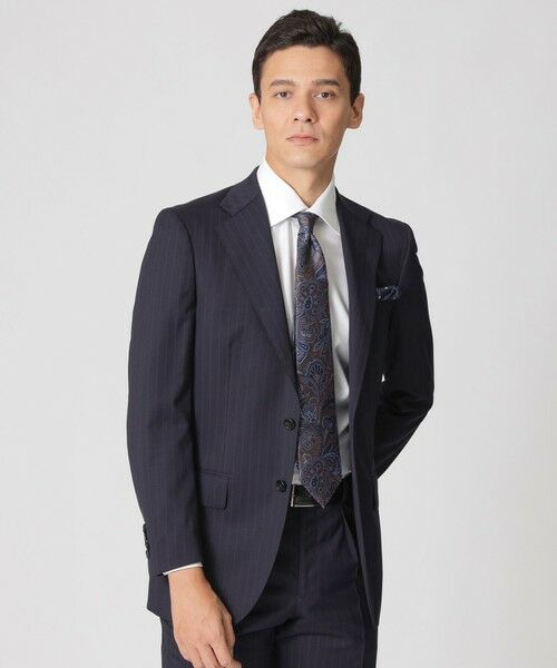 Paul Stuart/ポール・スチュアート 【BAKER MODEL】フェードストライプ柄スーツ ネイビー1 48 Paul Stuart/ポール・スチュアート 【BAKER MODEL】フェードストライプ柄スーツ ネイビー1 48