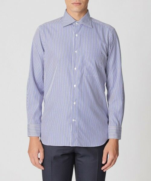 Paul Stuart / ポール・スチュアート シャツ・ブラウス | 【Nikkei magazine掲載】ロンスト柄セミワイドカラードレスシャツ | 詳細5