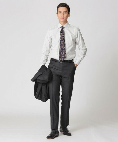 Paul Stuart / ポール・スチュアート シャツ・ブラウス | 【Nikkei magazine掲載】ロンスト柄セミワイドカラードレスシャツ | 詳細1