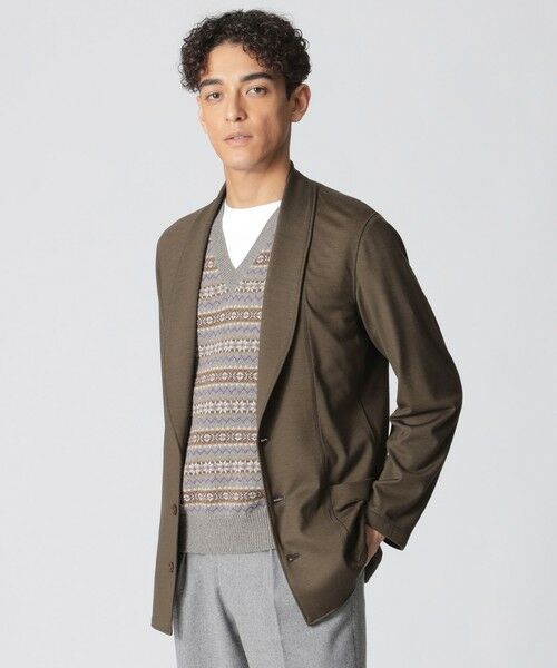 Paul Stuart/ポール・スチュアート 【数量限定】「COLLECTION LINE」ウールバランサー ショールカラージャケット ブラウン系9 46 Paul Stuart/ポール・スチュアート 【数量限定】「COLLECTION LINE」ウールバランサー ショールカラージャケット ブラウン系9 46