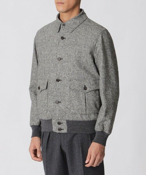 Paul Stuart / ポール・スチュアート ブルゾン | 【数量限定】「COLLECTION LINE」ネップツイード A-2タイプブルゾン | 詳細3