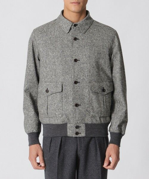 Paul Stuart / ポール・スチュアート ブルゾン | 【数量限定】「COLLECTION LINE」ネップツイード A-2タイプブルゾン | 詳細2