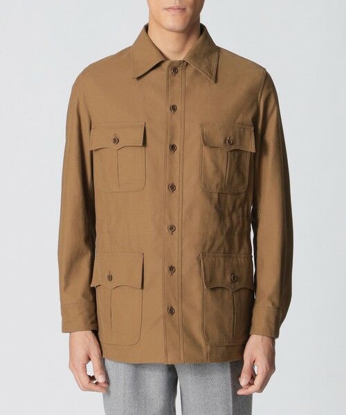 Paul Stuart / ポール・スチュアート ブルゾン | 【数量限定】「COLLECTION LINE」サファリシャツジャケット | 詳細3