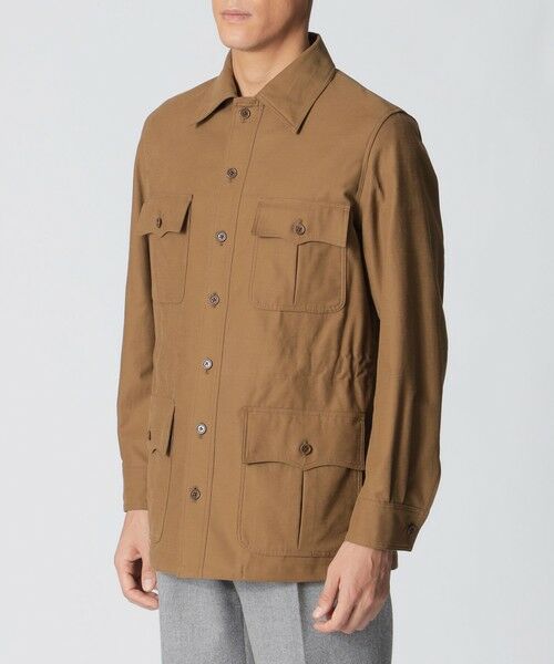 Paul Stuart / ポール・スチュアート ブルゾン | 【数量限定】「COLLECTION LINE」サファリシャツジャケット | 詳細4
