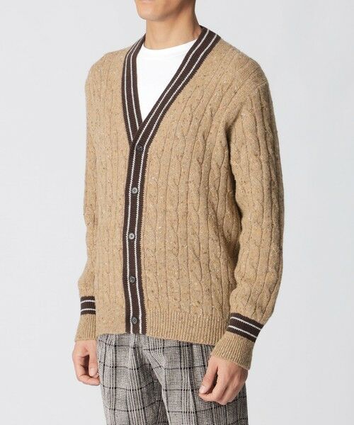 Paul Stuart / ポール・スチュアート ニット・セーター | 【数量限定】「COLLECTION LINE」ミックスヤーン クリケットカーディガン | 詳細4