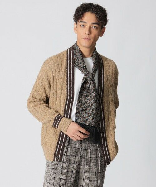 Paul Stuart/ポール・スチュアート 【数量限定】「COLLECTION LINE」ミックスヤーン クリケットカーディガン ベージュ系6 46