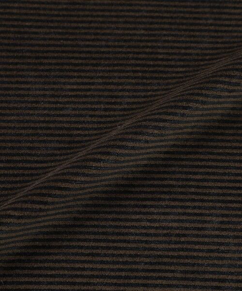 Paul Stuart / ポール・スチュアート カットソー | 【数量限定】「COLLECTION LINE」ボーダーベロア　ボートネック長袖Tシャツ | 詳細10