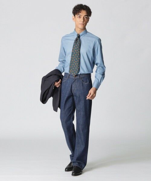 Paul Stuart / ポール・スチュアート パンツ | 【数量限定】「COLLECTION LINE」ブーツカット５ポケットデニムパンツ | 詳細1