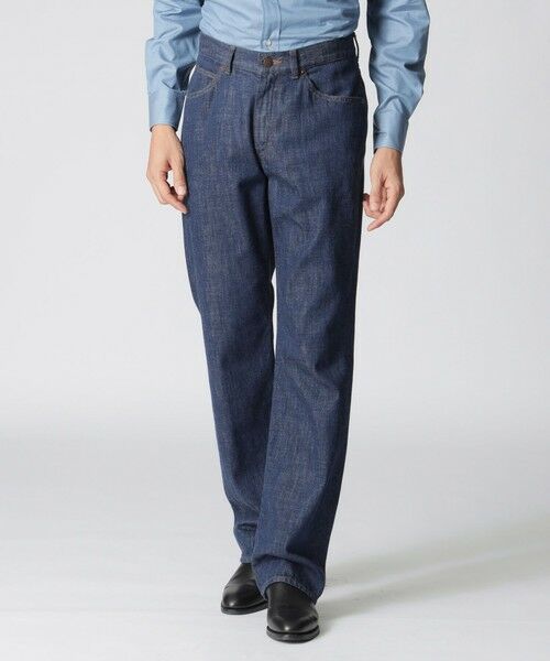 Paul Stuart/ポール・スチュアート 【数量限定】「COLLECTION LINE」ブーツカット5ポケットデニムパンツ ネイビー 50 Paul Stuart/ポール・スチュアート 【数量限定】「COLLECTION LINE」ブーツカット5ポケットデニムパンツ ネイビー 50