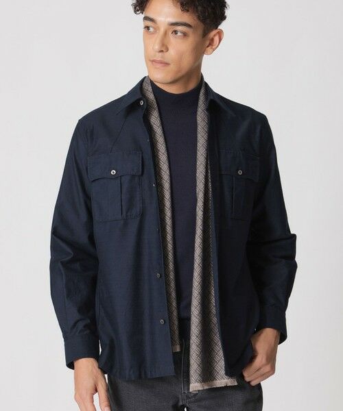 Paul Stuart / ポール・スチュアート マフラー・ショール・スヌード・ストール | シルクスフレストール/パケ柄 | 詳細1