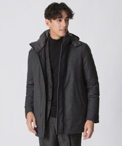 Paul Stuart / ポール・スチュアート ブルゾン | ウールフランネルシェルダウンコート