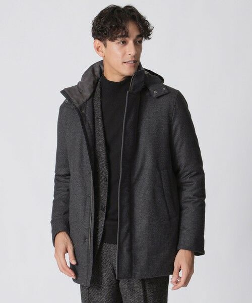 Paul Stuart/ポール・スチュアート ウールフランネルシェルダウンコート グレー系4 48 Paul Stuart/ポール・スチュアート ウールフランネルシェルダウンコート グレー系4 48