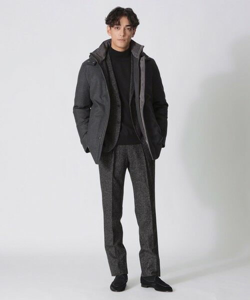 Paul Stuart / ポール・スチュアート ブルゾン | ウールフランネルシェルダウンコート | 詳細2