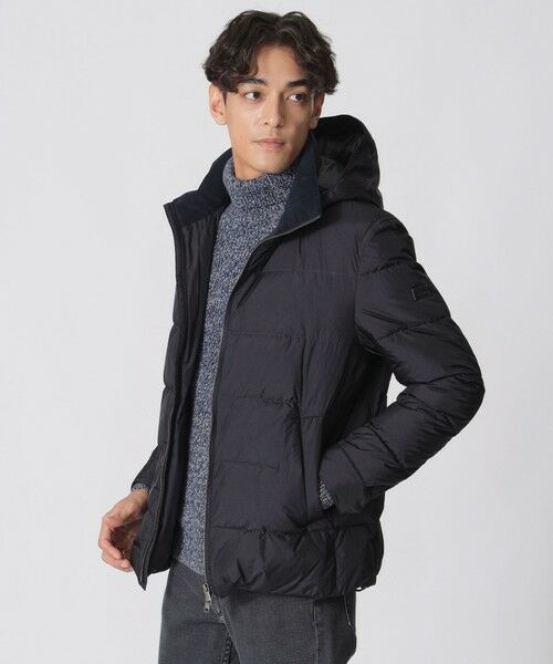 Paul Stuart / ポール・スチュアート ブルゾン | ナイロンタフタショートダウンジャケット(ネイビー1)