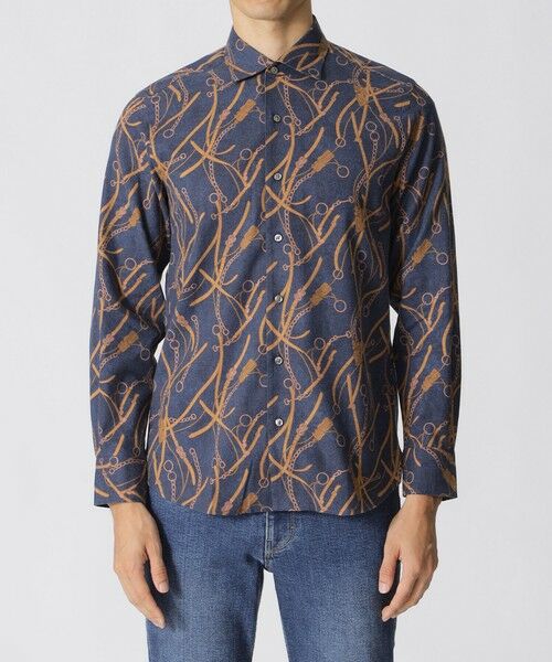 Paul Stuart / ポール・スチュアート シャツ・ブラウス | ベルト柄プリント起毛シャツ | 詳細3