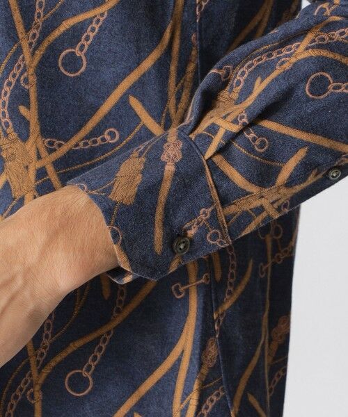 Paul Stuart / ポール・スチュアート シャツ・ブラウス | ベルト柄プリント起毛シャツ | 詳細6