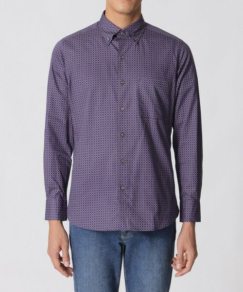 Paul Stuart / ポール・スチュアート シャツ・ブラウス | ジオメトリック柄長袖ボタンダウンシャツ | 詳細3