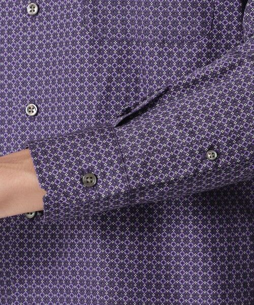 Paul Stuart / ポール・スチュアート シャツ・ブラウス | ジオメトリック柄長袖ボタンダウンシャツ | 詳細7