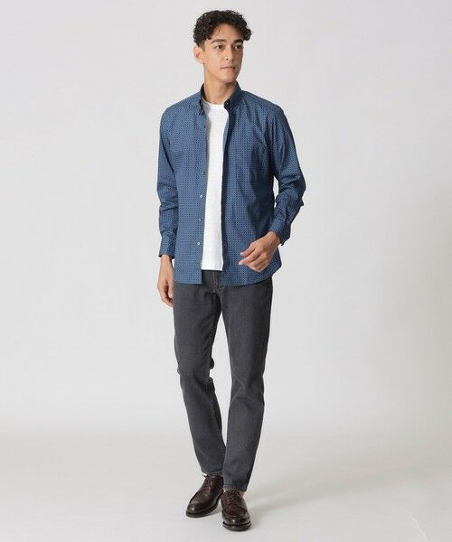 Paul Stuart / ポール・スチュアート シャツ・ブラウス | ジオメトリック柄長袖ボタンダウンシャツ | 詳細1