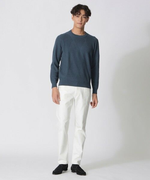 Paul Stuart / ポール・スチュアート ニット・セーター | ダイヤ柄クルーネックセーター | 詳細4