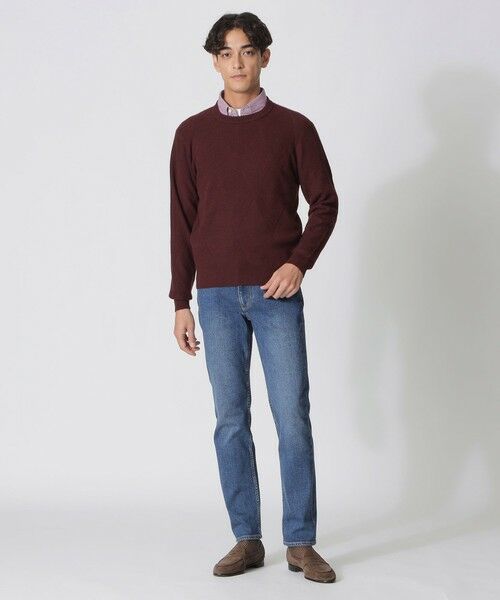 Paul Stuart / ポール・スチュアート ニット・セーター | ダイヤ柄クルーネックセーター | 詳細2