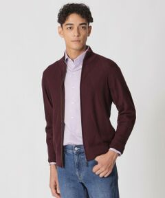 Paul Stuart / ポール・スチュアート ニット・セーター | ダイヤ柄フルジップセーター