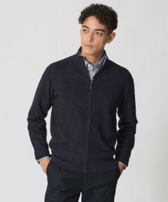 Paul Stuart / ポール・スチュアート ニット・セーター | ダイヤ柄フルジップセーター