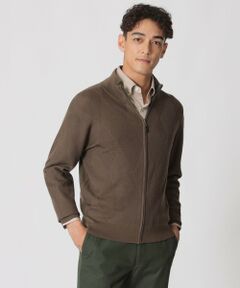 Paul Stuart / ポール・スチュアート ニット・セーター | ダイヤ柄フルジップセーター