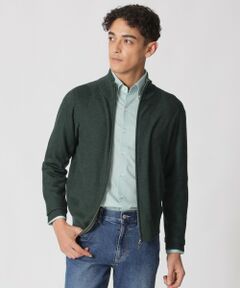 Paul Stuart / ポール・スチュアート ニット・セーター | ダイヤ柄フルジップセーター