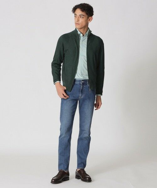 Paul Stuart / ポール・スチュアート ニット・セーター | ダイヤ柄フルジップセーター | 詳細4