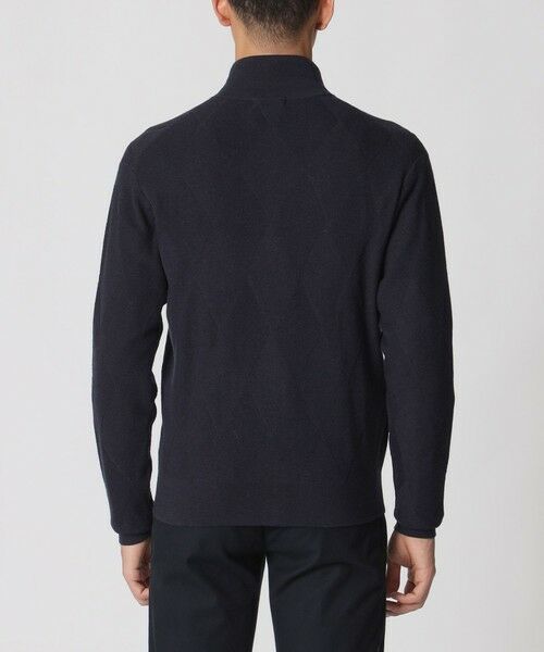 Paul Stuart / ポール・スチュアート ニット・セーター | ダイヤ柄フルジップセーター | 詳細7