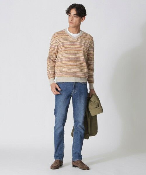 Paul Stuart / ポール・スチュアート ニット・セーター | フェアアイル柄Vネックセーター | 詳細2