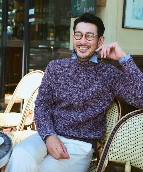 Paul Stuart / ポール・スチュアート ニット・セーター | ネップメランジ　タートルネックセーター | 詳細1