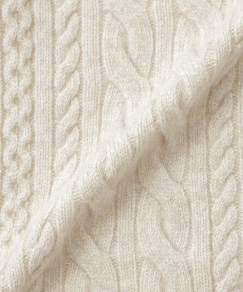 Paul Stuart / ポール・スチュアート ニット・セーター | ランダムケーブル柄スタンドカラーカーディガン | 詳細9