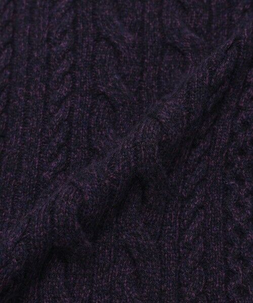 Paul Stuart / ポール・スチュアート ニット・セーター | ランダムケーブル柄スタンドカラーカーディガン | 詳細11