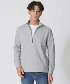 Paul Stuart / ポール・スチュアート カットソー | へリンボンダブルフェイスハーフジップ