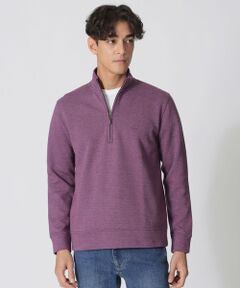 Paul Stuart / ポール・スチュアート カットソー | へリンボンダブルフェイスハーフジップ