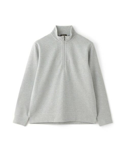Paul Stuart / ポール・スチュアート カットソー | へリンボンダブルフェイスハーフジップ(オフホワイト2)