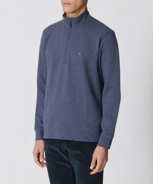 Paul Stuart / ポール・スチュアート カットソー | へリンボンダブルフェイスハーフジップ | 詳細5