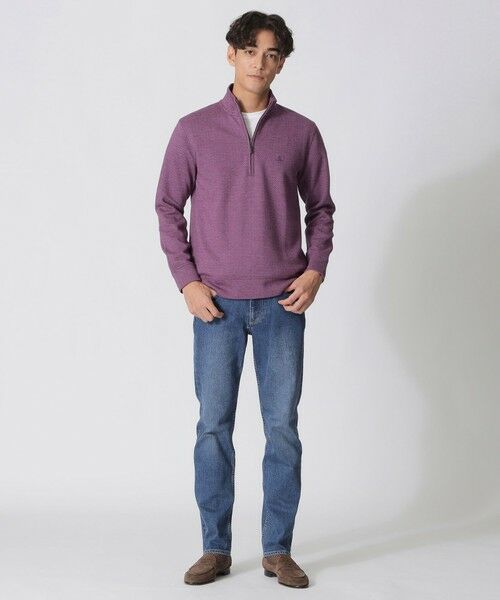 Paul Stuart / ポール・スチュアート カットソー | へリンボンダブルフェイスハーフジップ | 詳細2