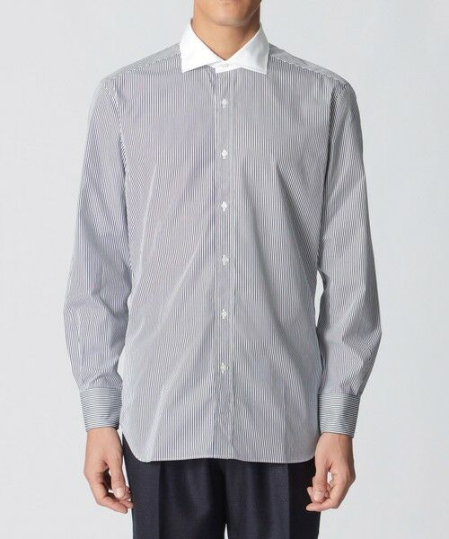 Paul Stuart / ポール・スチュアート シャツ・ブラウス | 【数量限定】「COLLECTION LINE」ストライプ柄　セミワイドカラードレスシャツ | 詳細3