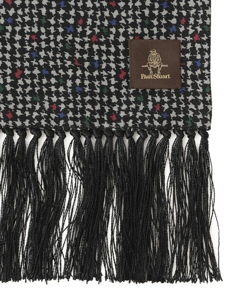 Paul Stuart / ポール・スチュアート マフラー・ショール・スヌード・ストール | 【COLLECTION LINE】プリントスカーフ/ヘリンボーン柄 | 詳細4