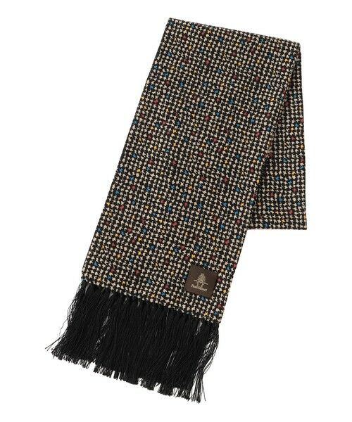 Paul Stuart / ポール・スチュアート マフラー・ショール・スヌード・ストール | 【COLLECTION LINE】プリントスカーフ/ヘリンボーン柄 | 詳細7